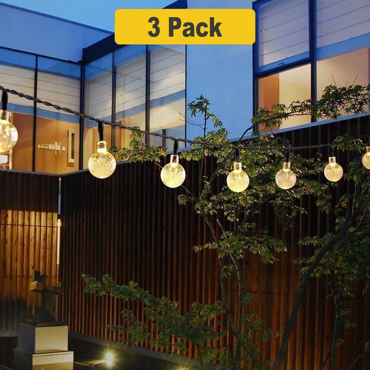 30 LED Solar Bubble Lights with Customizable Modes for Outdoor Decor